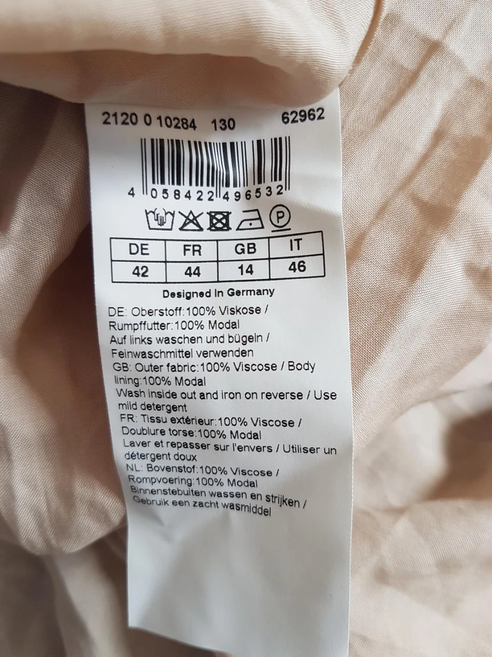 🤎Hallhuber herfstpatroon vloeiende jurk – Maat 44 (DE 42) – Zeer goede staat – photo 5
